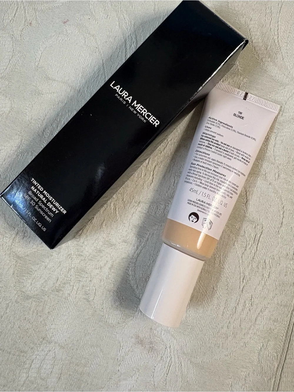 Laura Mercier Tinted Moisturizer Foundation 1W Blonde BNIB